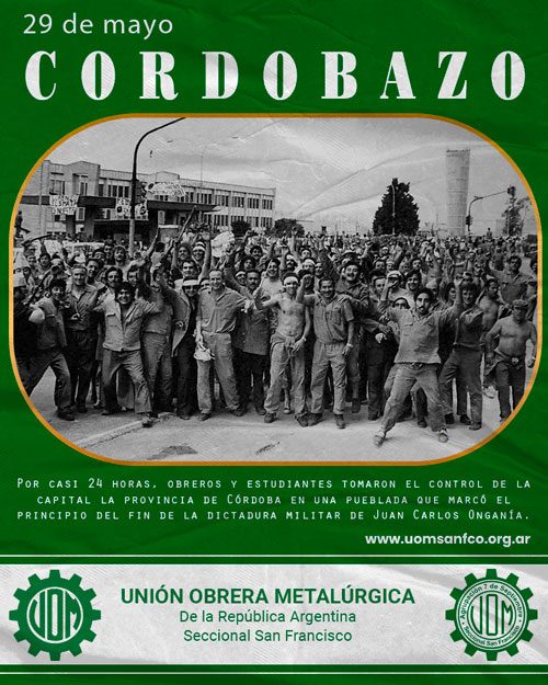 ✊ 29 de Mayo – A 57 años del Cordobazo ✊
