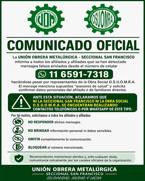 COMUNICADO OFICIAL